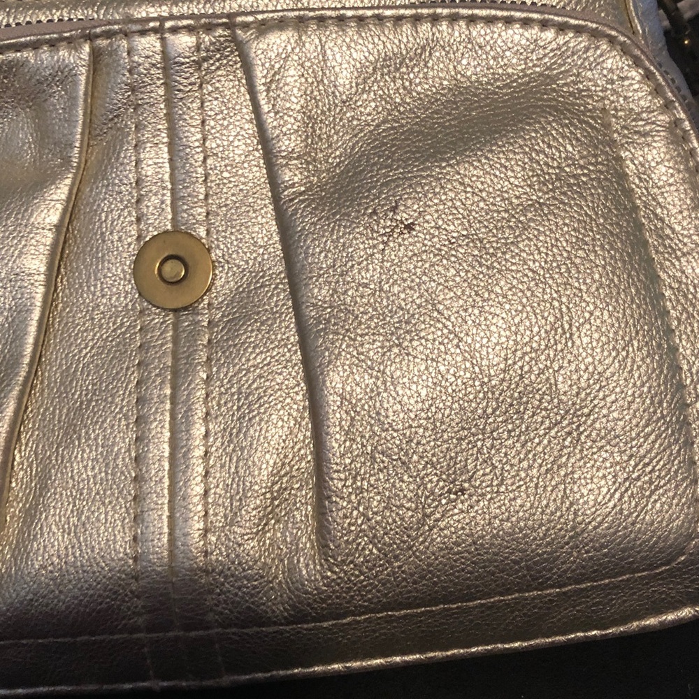 American Leather Company Gold Metallic Crossbody - Picture 11 of 11